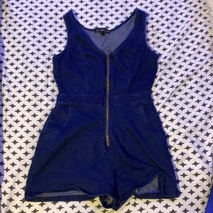 One piece blue Jean outfit